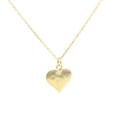 925 Ayar Gümüş Düz Kalp Kolye thumbnail 1