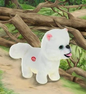 Yürüyen, Ses Tekrarlı, Hareketli Sevimli Peluş Köpek Boo - Cute Pomeranian - 5