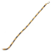 925 Ayar Gümüş Sedef Kedigözü Taşlı Bileklik thumbnail 2