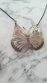 925 Ayar Gümüş Büyük Kelebek Kolye thumbnail 3