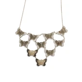 925  Ayar Gümüş On Kelebek Kolye thumbnail 2