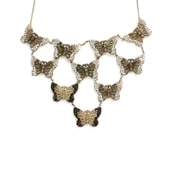 925  Ayar Gümüş On Kelebek Kolye thumbnail 3