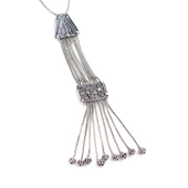 925 Ayar Gümüş Geometrik Şekilli Uzun Kolye thumbnail 4