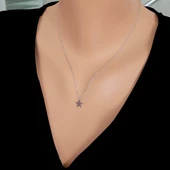 925 Ayar Gümüş Yıldız Kolye thumbnail 1