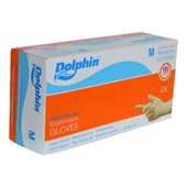 Dolphin Pudrasız Latex Muayene Eldiveni Orta Boy (M) 100 Lü Paket - 5