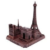 Vintage Metal Fransa Paris Şehri Bakır 14 cm thumbnail 4