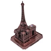 Vintage Metal Fransa Paris Şehri Bakır 14 cm thumbnail 5