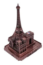 Vintage Metal Fransa Paris Şehri Bakır 14 cm thumbnail 10
