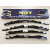 Chevrolet Cruze Sedan  2008 ve Sonrası Uyumlu   Kromlu Cam Rüzgarlığı 4'lü - 1