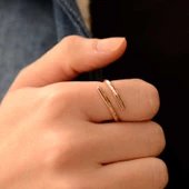 14k Altın Sade Yüzük thumbnail 1