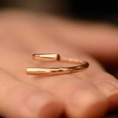 14k Altın Sade Yüzük thumbnail 3