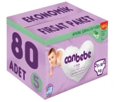 Canbebe Bebek Bezi Beden:5 (11-18Kg) Junior 80 Adet Ekonomik Fırsat Pk - 1