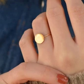 14k Altın Sade Yüzük thumbnail 2