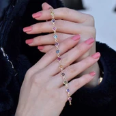 14 Ayar Altın Renkli Taşlı Bileklik thumbnail 1