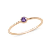 14k Altın Mor Taşlı Tel Yüzük thumbnail 1