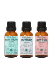 Defne Sabit Yağı, Menengiç Sabit Yağı, Hint Sabit Yağı, 20'şer Ml. 3 Adet, %100 Saf thumbnail 2