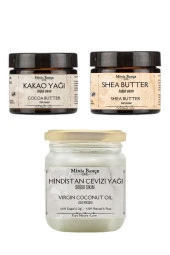 Soğuk Sıkım Shea Butter, Kakao Yağı Ve Hindistan Cevizi Yağı %100 Doğal & Saf - 1