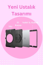 Qpen iPad Pro 11 inç (2018) Uyumlu Hand Strap Tablet Kılıfı - 10