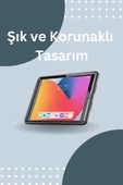 Qpen iPad Pro 11 inç (2020)  Uyumlu Hand Strap Tablet Kılıfı thumbnail 4
