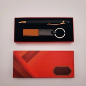 Deri Metal Anahtarlık Ve Rubber Kalem - 1