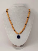 Sodalit Taşlı Rudraksha Tohum Kolye Dolama Bileklik 8mm (49728) thumbnail 4