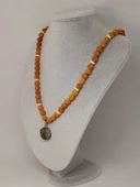 Labradorit Taşlı Rudraksha Tohum Kolye Dolama Bileklik 8mm (49730) thumbnail 3