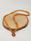 Japer Taşlı Rudraksha Tohum Kolye Dolama Bileklik 8mm (49726) - 1