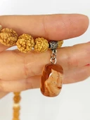 Japer Taşlı Rudraksha Tohum Kolye Dolama Bileklik 8mm (49726) - 5