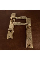 Özen Handles İmza Titanyum ZK19 Zamak Aynalı Wc Banyo Kapı Kolu Sol Basar 1 Takım - 1