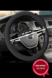 NiCe Shop Premium Lüks Geçmeli Direksiyon Kılıfı Kokusuz 38-40 Cm, Bej Suni Deri, Geçmeli Direksiyon Kılıfı - 4
