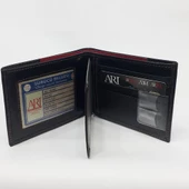 Siyah-Taba-Kahve Renkte Kartlık, Kimlik Ve Şeffaf Ehliyet Bölmeli Deri Cüzdan - 1