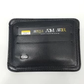 Siyah-Taba-Kahve Renkte Yatay Model Hakiki Deri Mıknatıslı Kartlık - 2