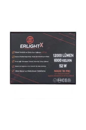 NiCe Shop H4 Erlight X Lazer Serisi Led Xenon Uzun-kısa Beyaz-yeni Nesi Ince 12000 Lümen Şimşek Etkili 6000k - 4