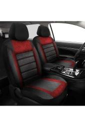 NiCe Shop Opel Corsa E Uyumlu Koltuk Kılıfı Samma - Kırmızı thumbnail 1