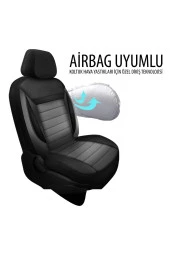 NiCe Shop Opel Mokka Uyumlu Koltuk Kılıfı Enigma Serisi - Gri thumbnail 3