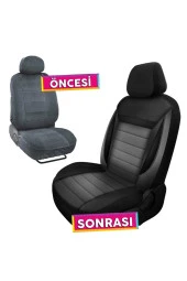 NiCe Shop Opel Mokka Uyumlu Koltuk Kılıfı Enigma Serisi - Gri thumbnail 4