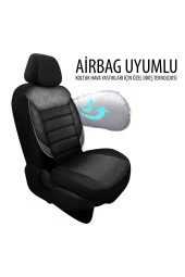 NiCe Shop Renault Megane 3 Uyumlu Koltuk Kılıfı Samma - Siyah - 3