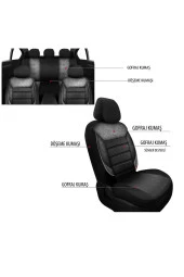 NiCe Shop Seat Ibiza Uyumlu Koltuk Kılıfı Scorpion - Siyah - 2