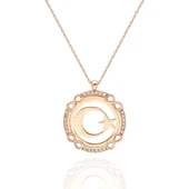 Daire İçinde Ay Yıldızlı Kolye - 7