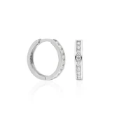 Elmas Taşlı Bayan Gümüş Küpe - 5