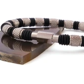 316L Çelik Siyah Erkek Spor Kelepçe Bileklik EBLK-448 thumbnail 4