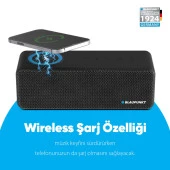 Blaupunkt LS250 Bluetooth Kablosuz Şarj Standlı Hoparlör Ses Bombası Siyah - 2