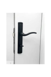 Trim Mat Siyah Lüx Aynalı Wc Banyo Kapı Kolu Sağ Basar 2 Takım thumbnail 3