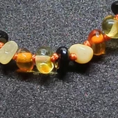 Karışık Renkli Kehribar Bebek Kolyesi - 3
