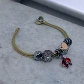 Kadın Bileklik Taşlı Çelik Pandora Bilezik Bileklik - 2