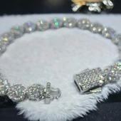 Gümüş Görünümlü Taşlı İnce İşçilik Çelik Kadın Bilekliği 18cm - 2