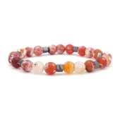 Kahverengi Akik Doğal Taş Erkek Bileklik EBLK-390 thumbnail 1