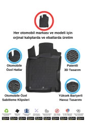 Schutz Fubmatte TOYOTA CAMRY 50-55 İÇİN UYUMLU 3D HAVUZLU OTO PASPAS - 6