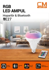 CMSOLAR Hoparlör & Bluetooth RGB Ampul Uzaktan Kumanadalı E27 Duy - 1
