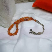 Doğal DAMARLI AKİK Taşlı Tespih - El Yapımı Koleksiyonluk Parça - 1